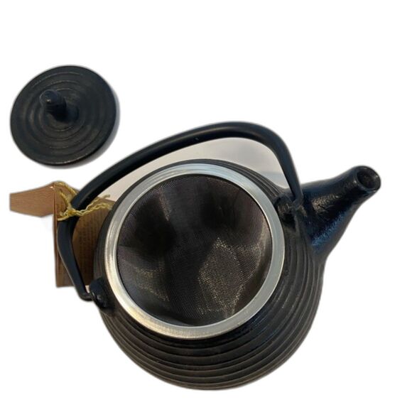 VTG Japan Iron Unity Tetsubin Cast Iron Tea Kettle Pot Signed, Tags, Handles - Picture 5 of 7